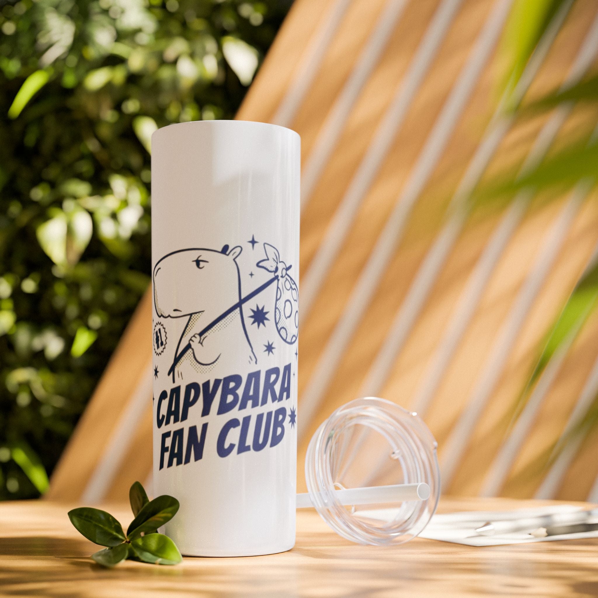 Capybara Fan Club Skinny Tumbler, Cute Travel Mug for Animal Lovers, Gifts for Nature Enthusiasts, Reusable Straws, Party Favors, [...]