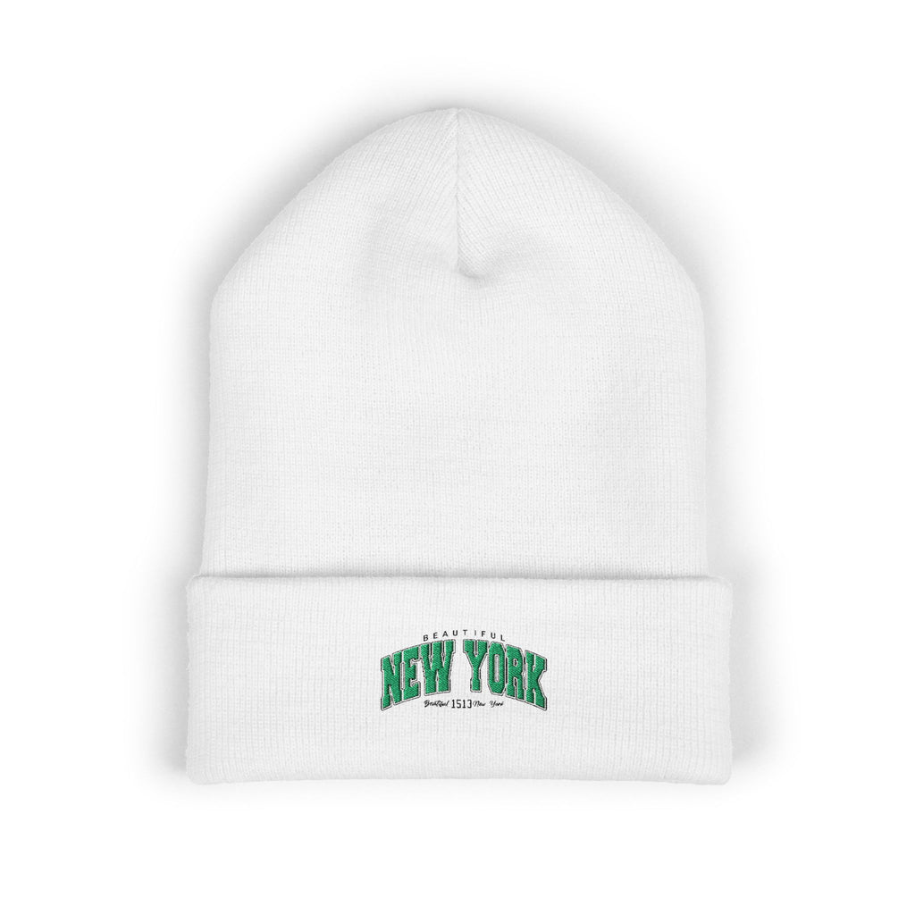 NYC Embroidered Classic Cuffed Beanie - Cozy Winter Hat