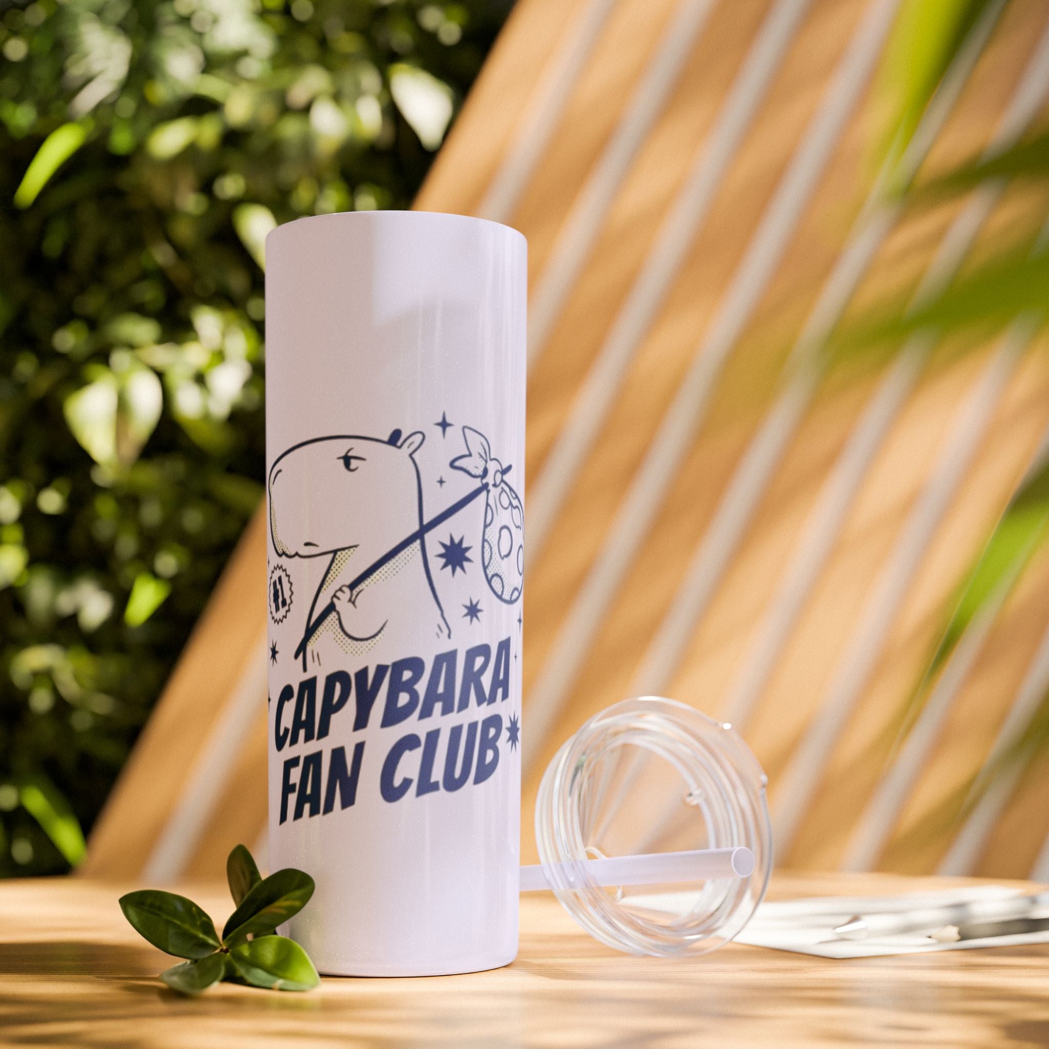 Capybara Fan Club Skinny Tumbler, Cute Travel Mug for Animal Lovers, Gifts for Nature Enthusiasts, Reusable Straws, Party Favors, [...]