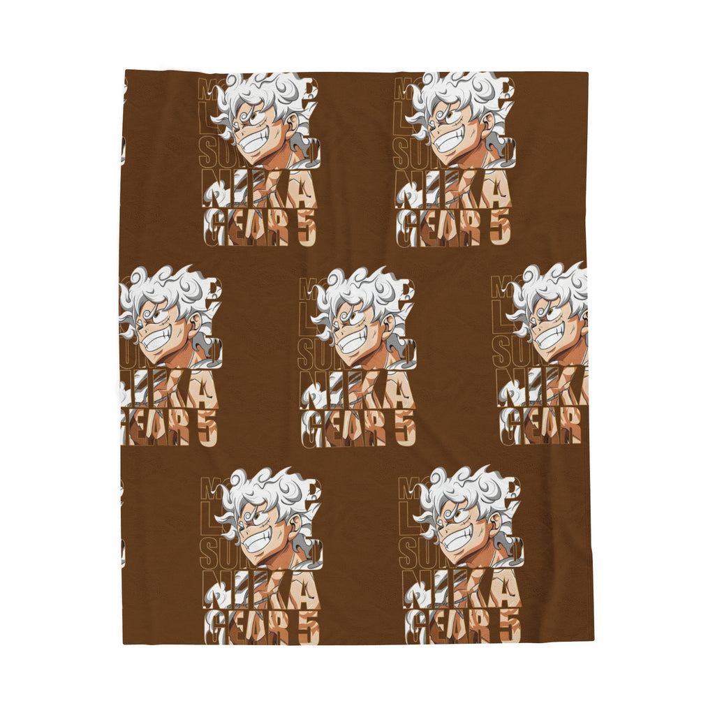 Sleek Velveteen Plush Blanket with Bold Character Design