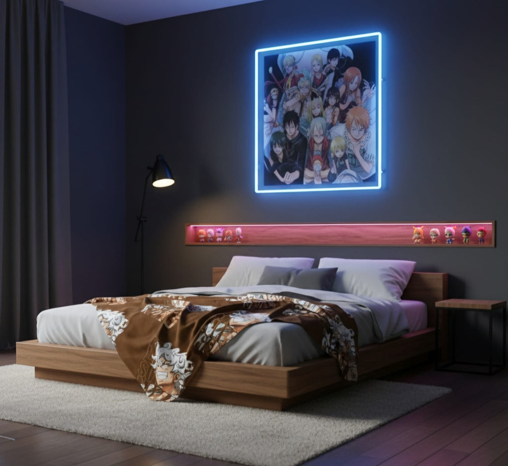 Sleek Velveteen Plush Blanket with Bold Character Design