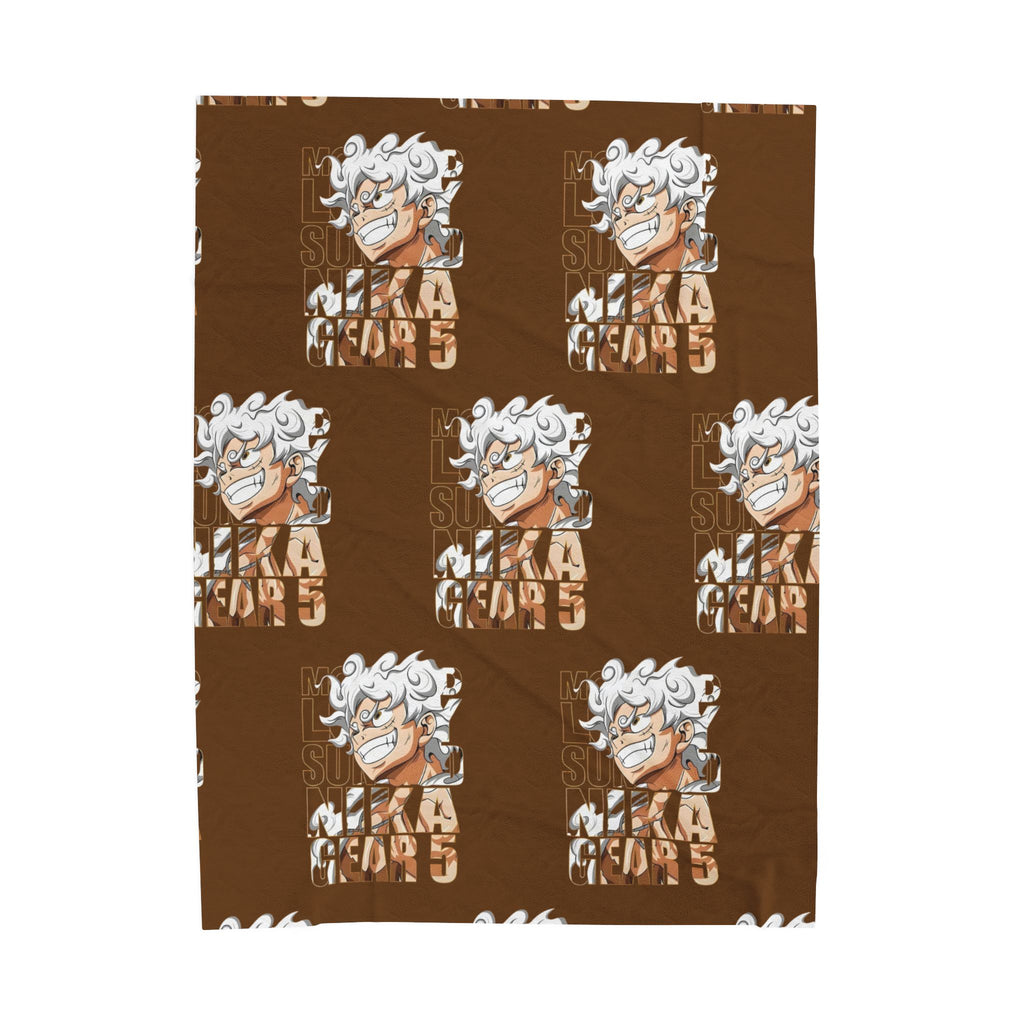 Sleek Velveteen Plush Blanket with Bold Character Design