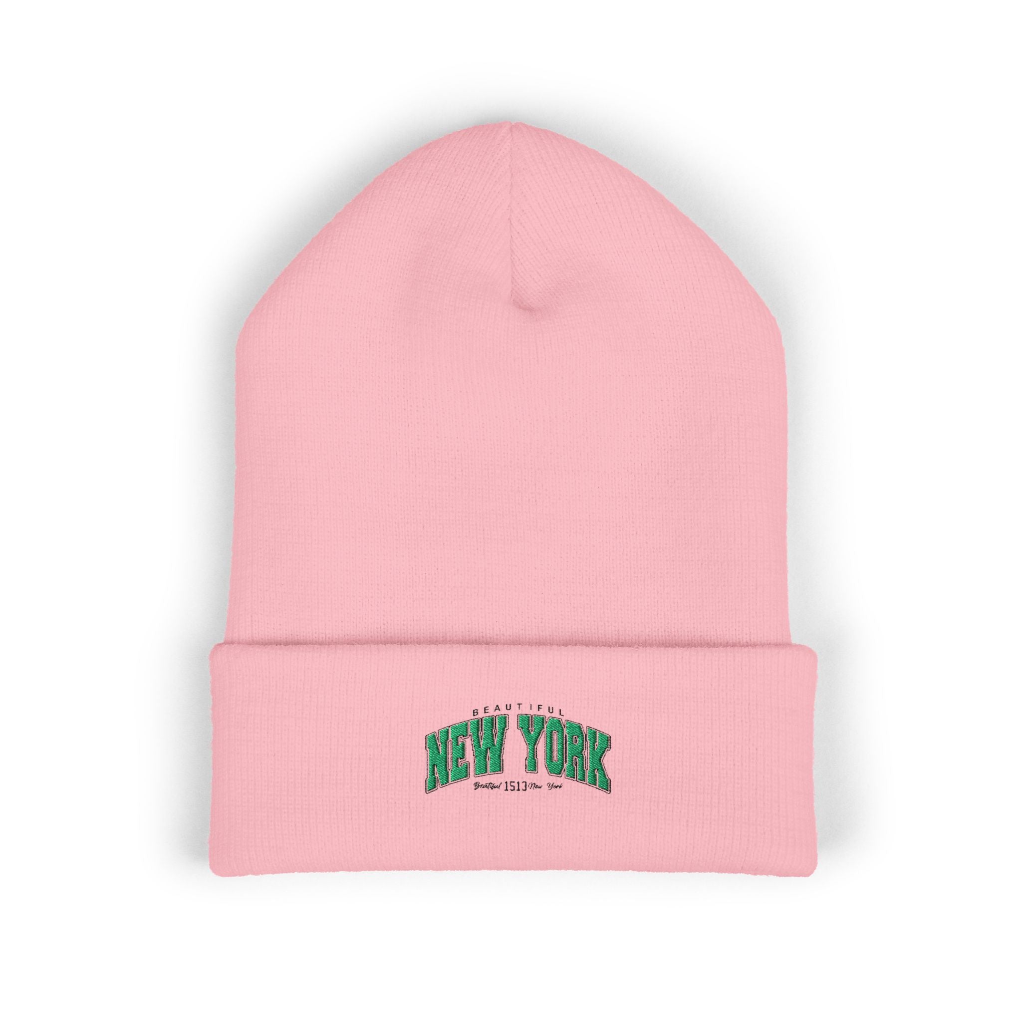 NYC Embroidered Classic Cuffed Beanie - Cozy Winter Hat
