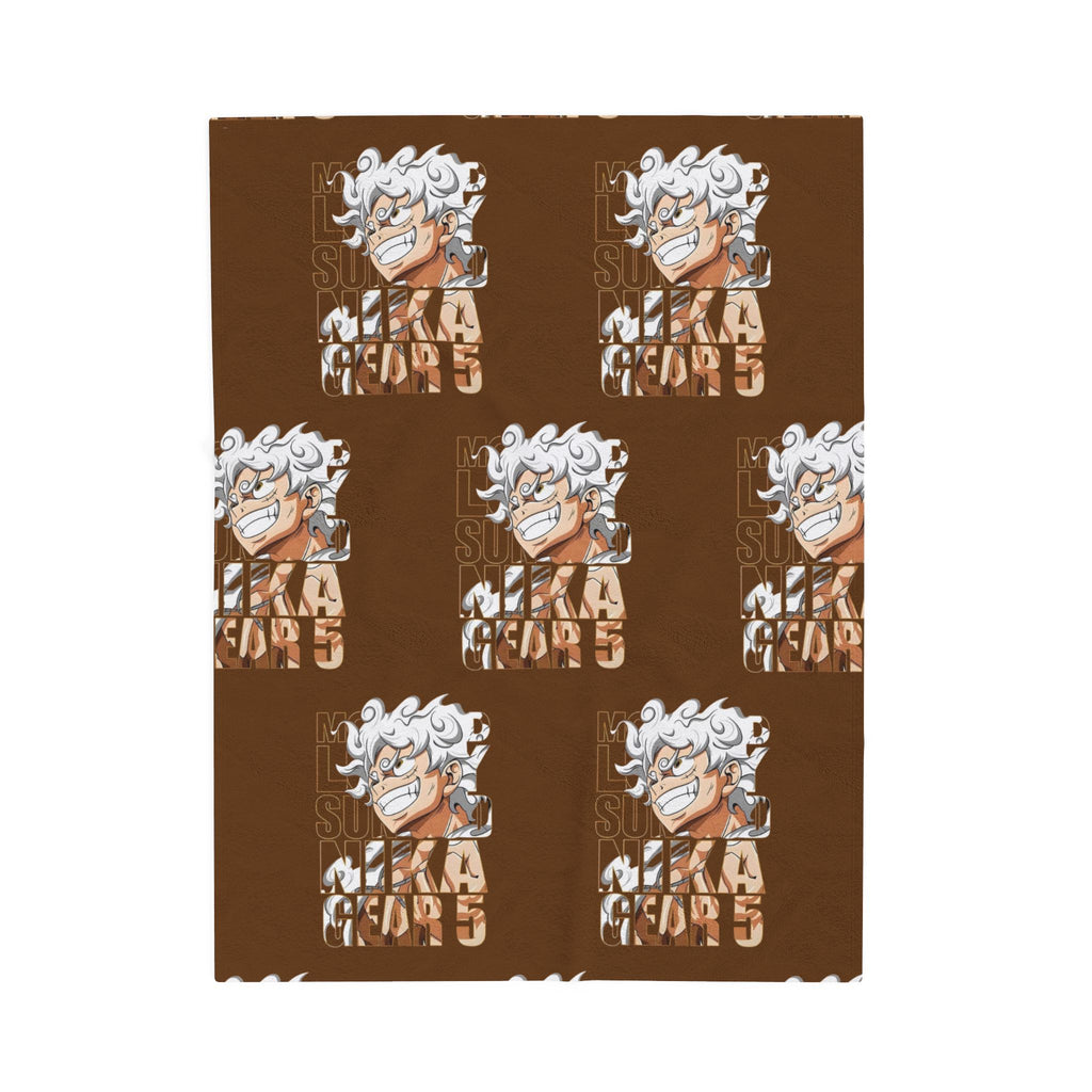 Sleek Velveteen Plush Blanket with Bold Character Design